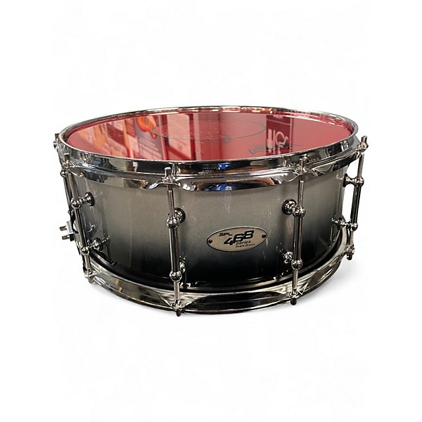 Used SPL 14in 468 Series Snare Black and Silver Drum