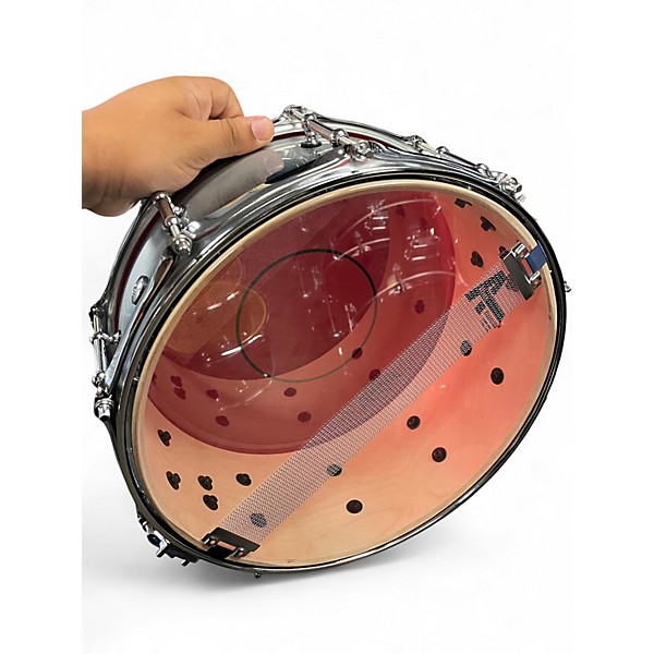 Used SPL 14in 468 Series Snare Black and Silver Drum