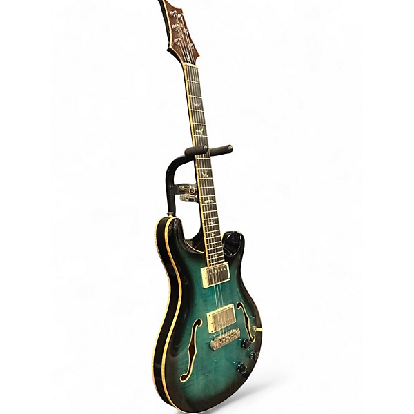 Used PRS SE Hollowbody II Piezo Peacock Blue Hollow Body Electric Guitar