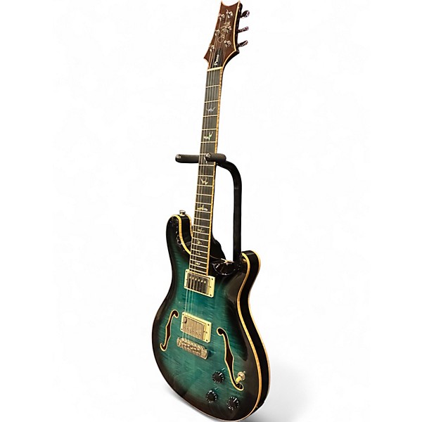 Used PRS SE Hollowbody II Piezo Peacock Blue Hollow Body Electric Guitar