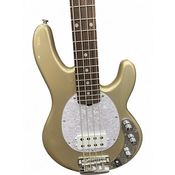 Used Sterling by Music Man STINGRAY SHORT SCALE Trans Gold Electric Bass Guitar