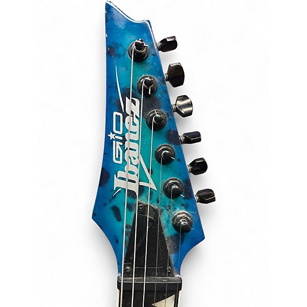 Used Ibanez Gio GRGR221PA Aqua Burst Solid Body Electric Guitar