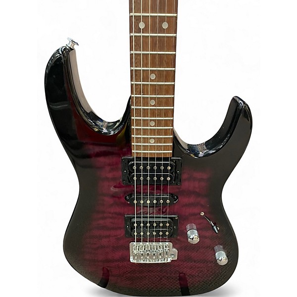 Used Ibanez GRX70QA Trans Purple Solid Body Electric Guitar