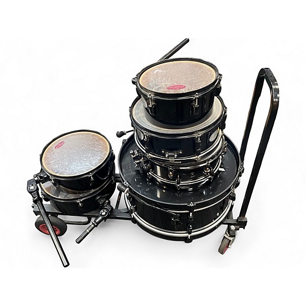 Used Pearl 5 Piece Rhythm Traveler Compact BLACK Drum Kit