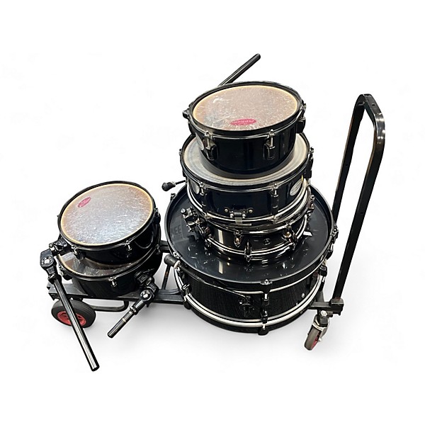 Used Pearl 5 Piece Rhythm Traveler Compact BLACK Drum Kit