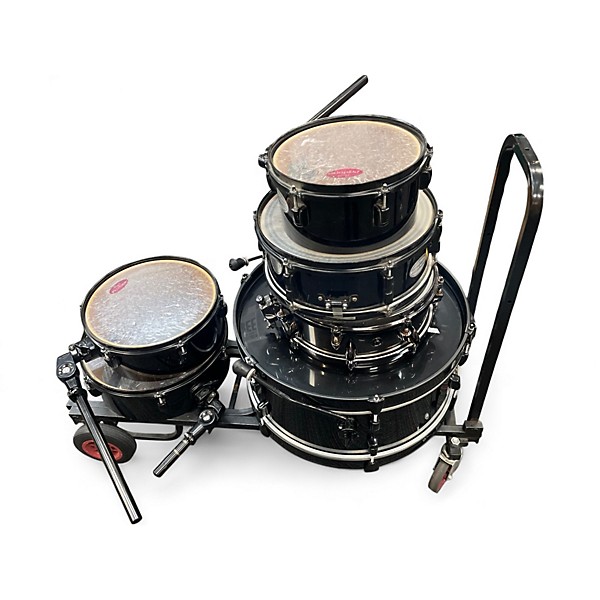 Used Pearl 5 Piece Rhythm Traveler Compact BLACK Drum Kit