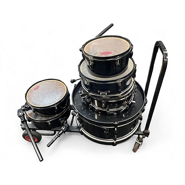 Used Pearl 5 Piece Rhythm Traveler Compact BLACK Drum Kit