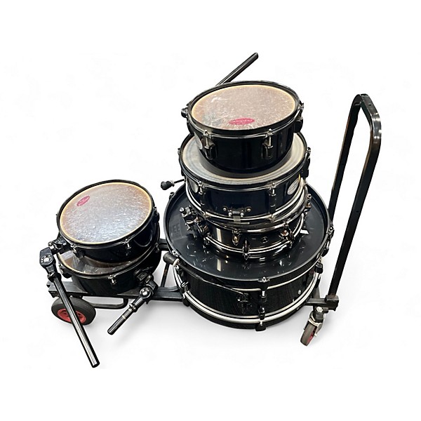 Used Pearl 5 Piece Rhythm Traveler Compact BLACK Drum Kit