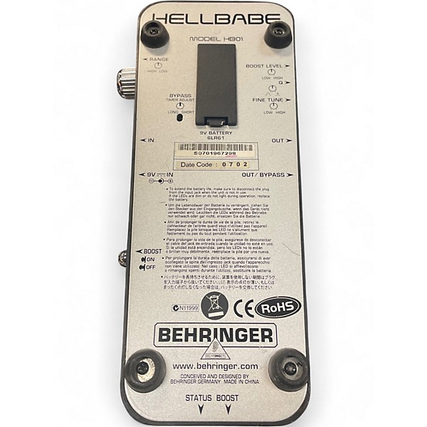 Used Behringer HB01 Hellbabe Optical Wah Effect Pedal