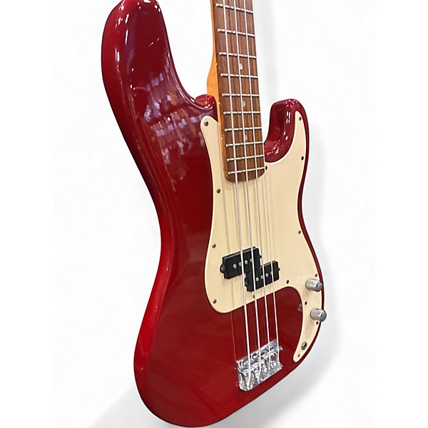 Used Squier Precision Bass Dakota Red Electric Bass Guitar