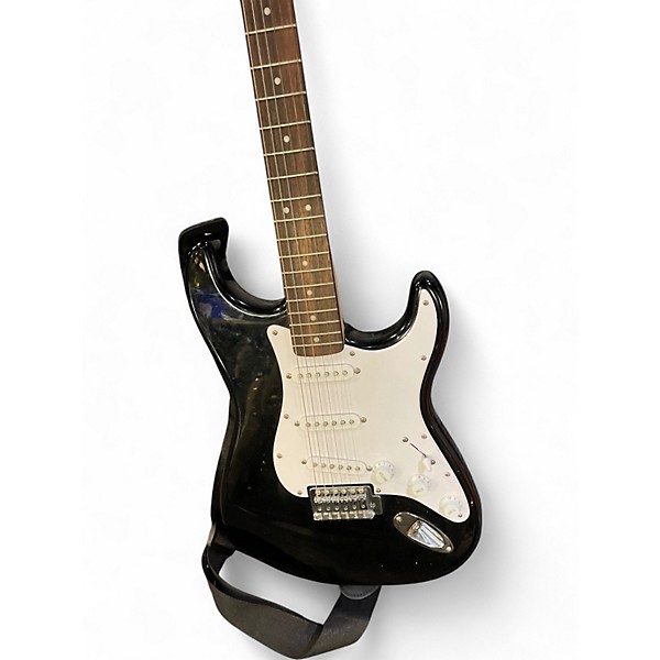 Used Squier Standard Stratocaster Black Solid Body Electric Guitar