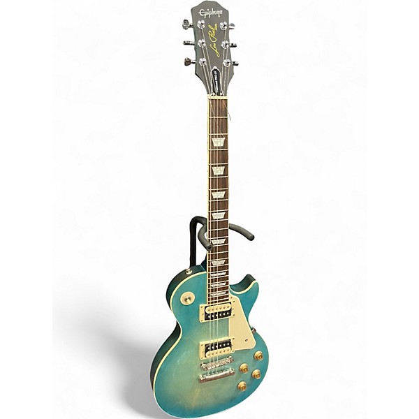 Used Epiphone Les Paul Traditional Pro IV Pacific Blue Solid Body Electric Guitar