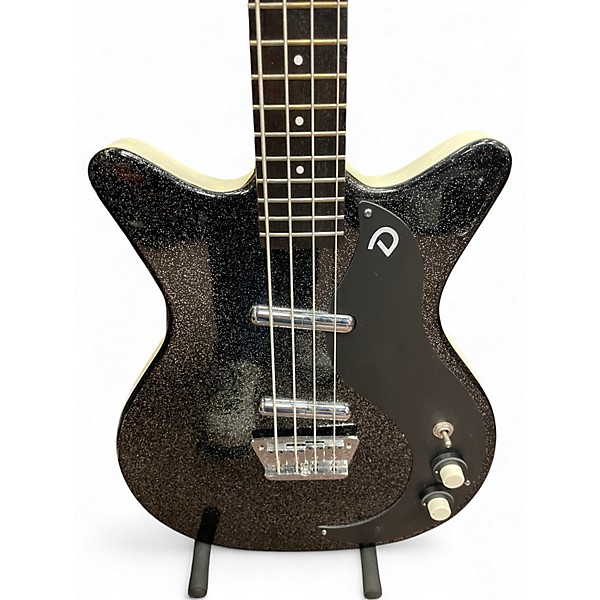 Used Danelectro '59 Short Scale Black Metalflake Electric Bass Guitar