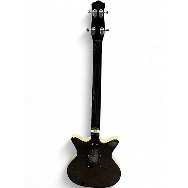 Used Danelectro '59 Short Scale Black Metalflake Electric Bass Guitar
