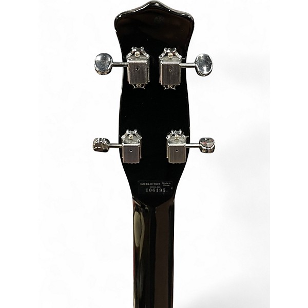 Used Danelectro '59 Short Scale Black Metalflake Electric Bass Guitar