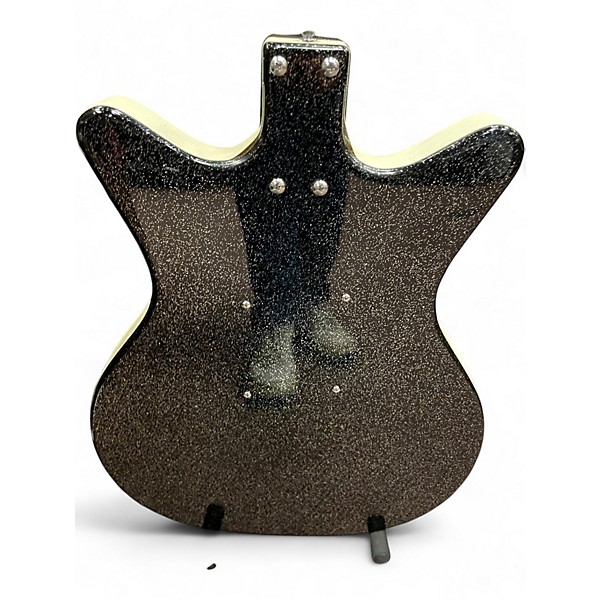 Used Danelectro '59 Short Scale Black Metalflake Electric Bass Guitar