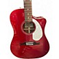 Used Fender Sonoran SCE Candy Apple Red Acoustic Electric Guitar