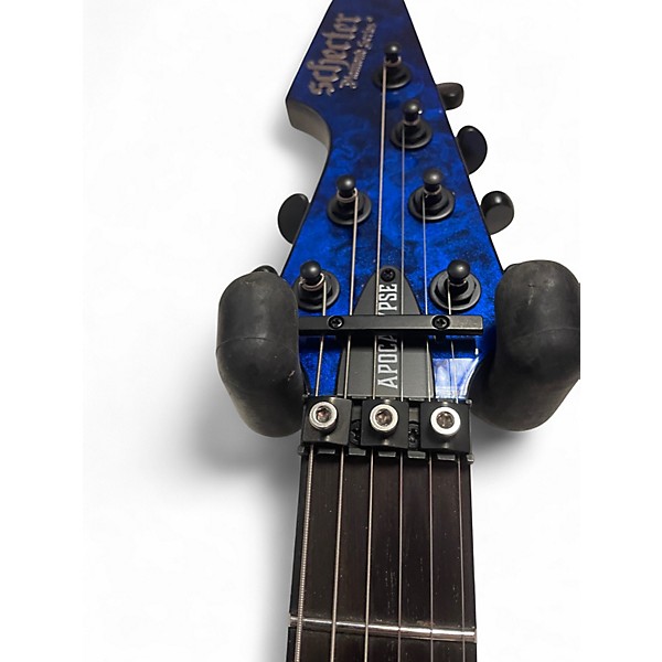 Used Schecter Guitar Research Apocalypse AVENGER BLUE Solid Body Electric Guitar