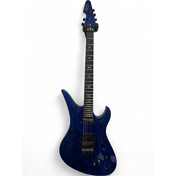 Used Schecter Guitar Research Apocalypse AVENGER BLUE Solid Body Electric Guitar