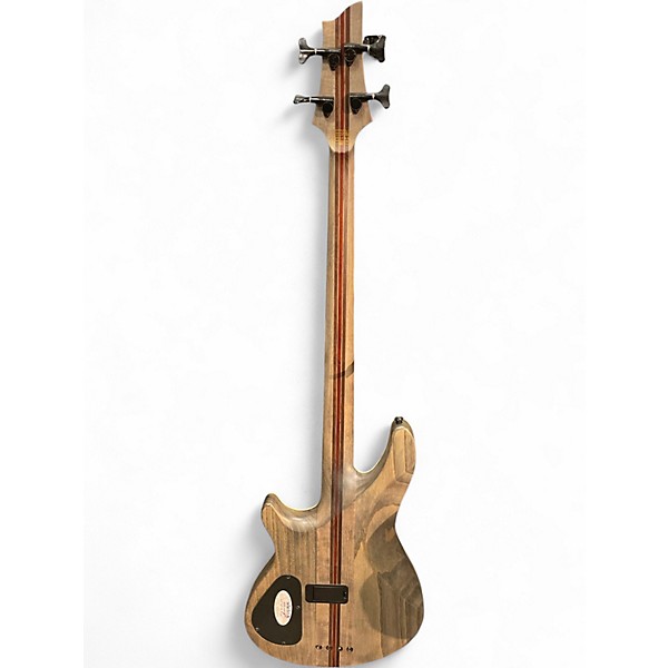 Used Schecter Guitar Research SLS Elite-4 Evil Twin Satin Black Electric Bass Guitar