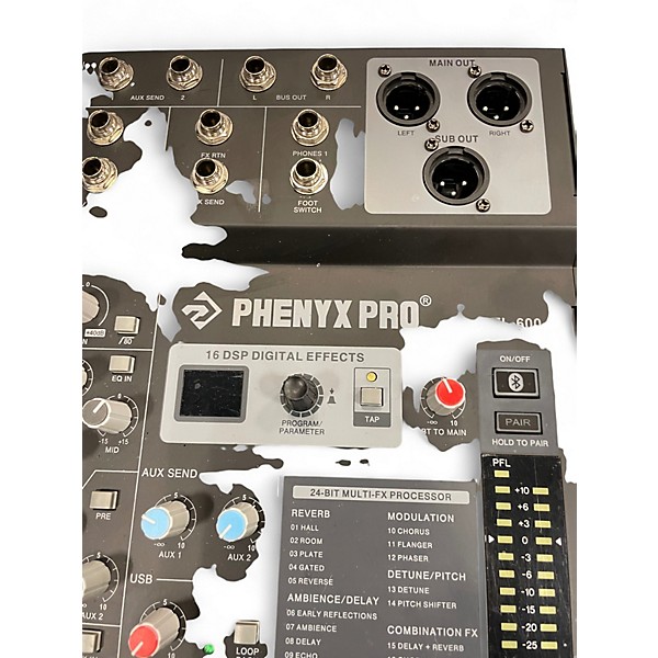 Used Phenyx Pro PTL-600 Powered Mixer