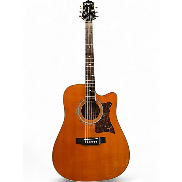 Used 2014 Epiphone DR500MCE Masterbuilt Antique Natural Acoustic Electric Guitar