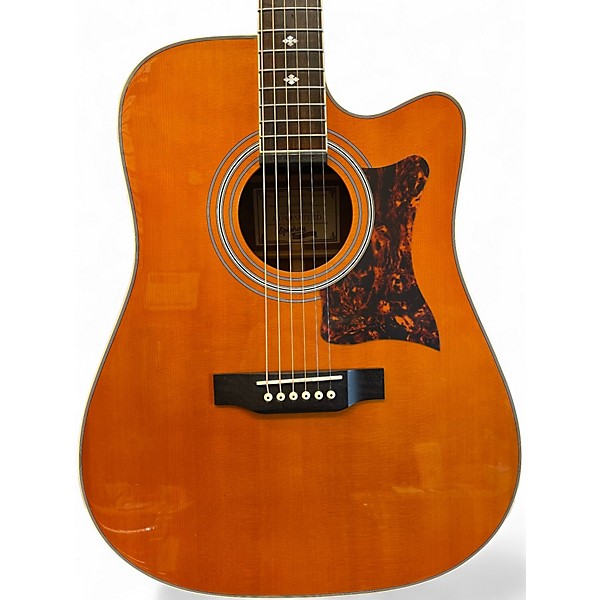 Used 2014 Epiphone DR500MCE Masterbuilt Antique Natural Acoustic Electric Guitar