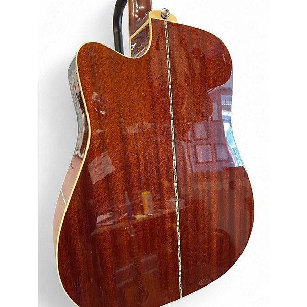 Used 2014 Epiphone DR500MCE Masterbuilt Antique Natural Acoustic Electric Guitar