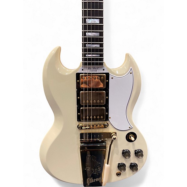 Used 2024 Gibson 1963 LES PAUL SG CUSTOM Classic White Solid Body Electric Guitar