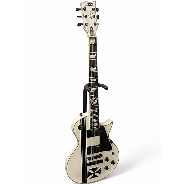 Used ESP James Hetfield Iron Cross Alpine White Solid Body Electric Guitar