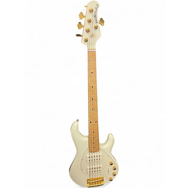 Used Ernie Ball Music Man Stingray5 HH Olympic White Electric Bass Guitar