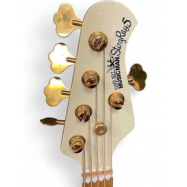 Used Ernie Ball Music Man Stingray5 HH Olympic White Electric Bass Guitar