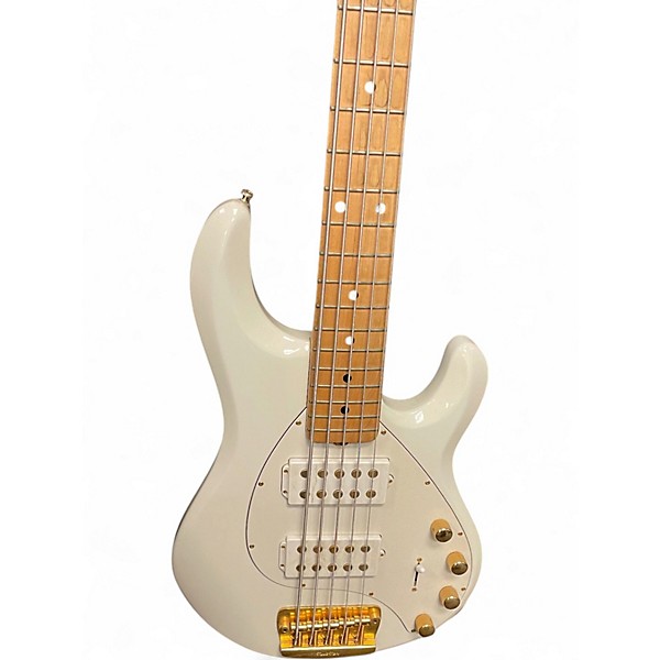 Used Ernie Ball Music Man Stingray5 HH Olympic White Electric Bass Guitar