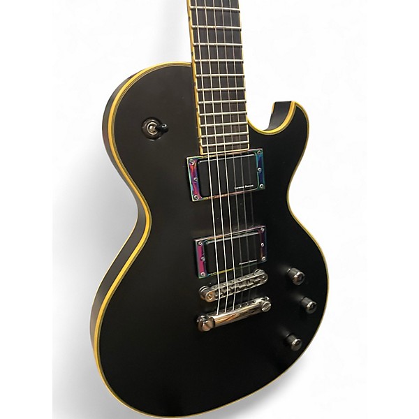 Used Schecter Guitar Research Blackjack ATX Solo 6 Black and Gold Solid Body Electric Guitar