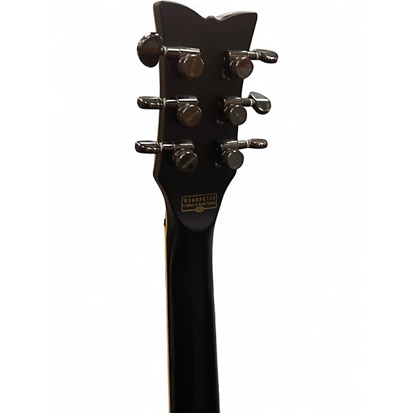 Used Schecter Guitar Research Blackjack ATX Solo 6 Black and Gold Solid Body Electric Guitar