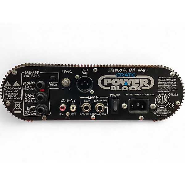 Used Crate Power Block Solid State Guitar Amp Head