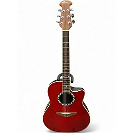 Used Ovation APPLAUSE AE28 Wine Red Acoustic Electric Guitar