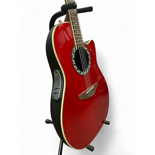 Used Ovation APPLAUSE AE28 Wine Red Acoustic Electric Guitar