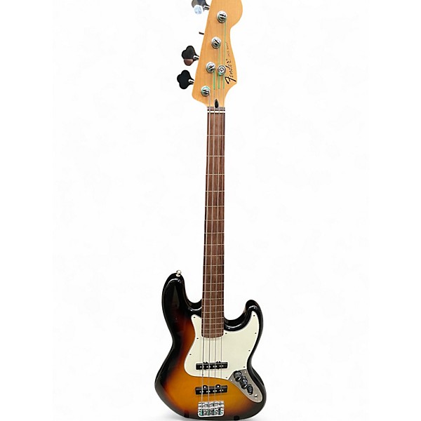 Used Fender Standard Fretless Jazz Bass 2 Color Sunburst Electric Bass Guitar