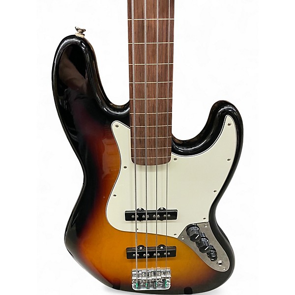 Used Fender Standard Fretless Jazz Bass 2 Color Sunburst Electric Bass Guitar