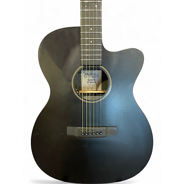 Used Martin CUSTOM X SERIES BLACK Acoustic Electric Guitar