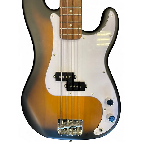 Used Squier Precision Bass Two-Tone Burst Electric Bass Guitar