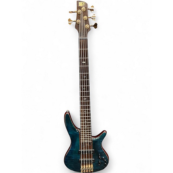 Used Ibanez sr2405w Emerald Green Electric Bass Guitar