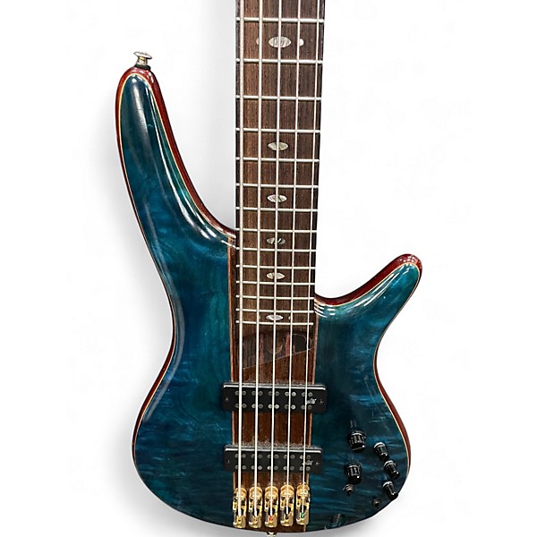 Used Ibanez sr2405w Emerald Green Electric Bass Guitar