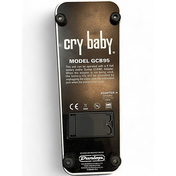 Used Dunlop GCB95 Original Crybaby Wah Effect Pedal