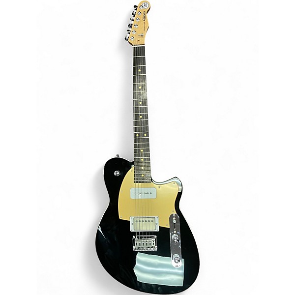 Used Reverend CHARGER Black and Gold Solid Body Electric Guitar