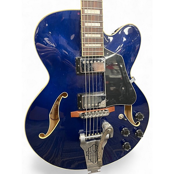 Used Ibanez AFS75T Artcore Bigsby Trans Blue Hollow Body Electric Guitar