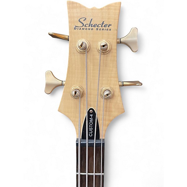 Used Schecter Guitar Research Diamond Custom 4 Natural Electric Bass Guitar