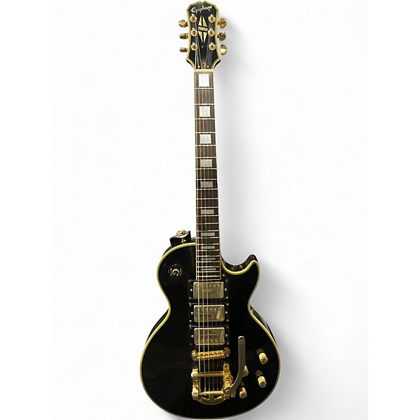 Used Epiphone Custom Black Beauty Black Solid Body Electric Guitar