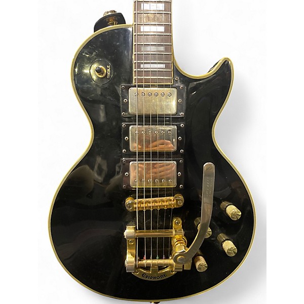 Used Epiphone Custom Black Beauty Black Solid Body Electric Guitar